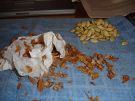 blanching almonds